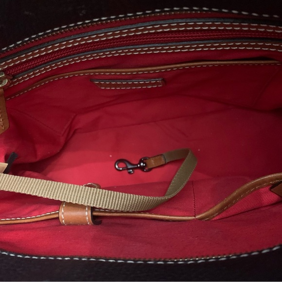 Dooney & Bourke Black Pebbled Leather Lexington Tote Bag - Picture 6 of 15